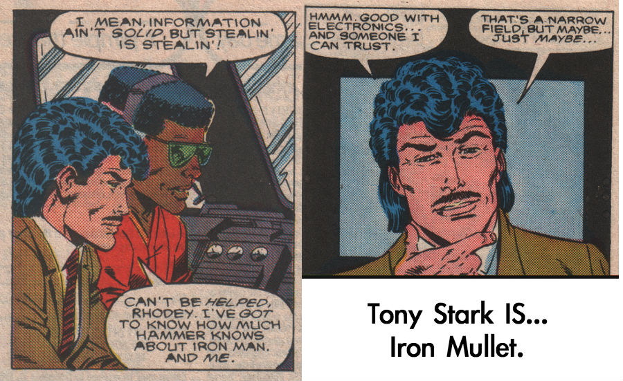 Image result for Tony Stark had a mullet.